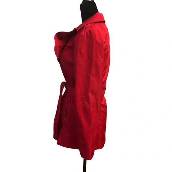 Sandro Studio Red Button Up Ruffle Rain Jacket
Size small - Picture 3 of 7